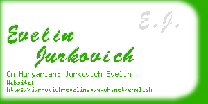 evelin jurkovich business card